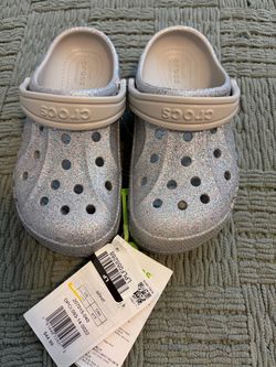 Crocs Classic Glitter Clogs Silver