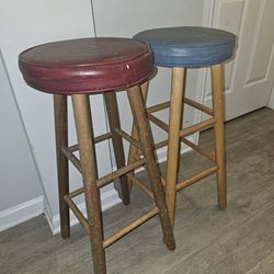 Red And Blue Barstools (Swiffer For Scale)