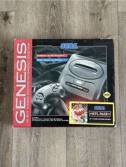 1994 Sega Genesis 16Bit Video Entertainment System NFL Pack 2 Controllers CIB