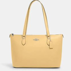 Coach Crossgrain Leather Gallery Tote NWT (Vanilla) Large