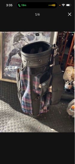 Vintage Fila Golf Cart Bag with Plaid Pattern