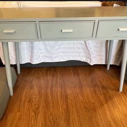 Gray Desk Or Vanity With Drawers MUST GO