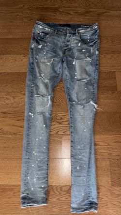 Light blue paint splatter purple jeans size 30