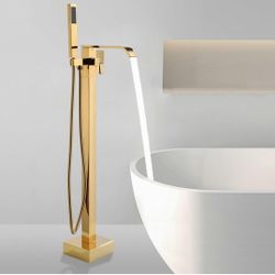 Bath Shower Mixer Chrome Freestanding Bath Taps Mixer Rotating Tap Bath Tub Mixer Tap with Shower

