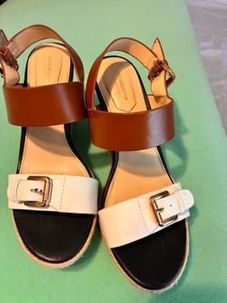 Liz Claiborne Wedge Sandals with a matching purse