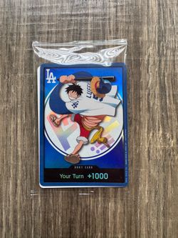 Dodgers One Piece Monkey D. Luffy Exclusive Promo Card - Brand New Sealed