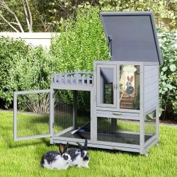 Rabbit Hutch, Small Animal house 38"L 3-Tier Wheeled Rabbit House, NEW 
