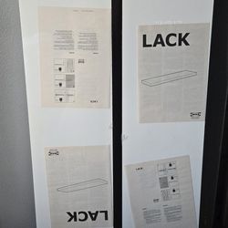 Set Of Ikea Lack Shelves 