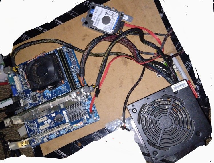 Gigabyte Motherboard/500w PSU/500gb HDD/ Nvidia GPU, 