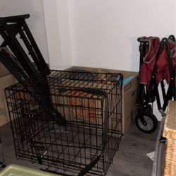 Dog Cage And Bed 