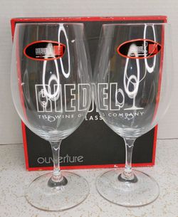 Riedel Crystal Wine Glasses Set Overture Magnum Made in Germany #6408/90 Two Pack **New In Box**