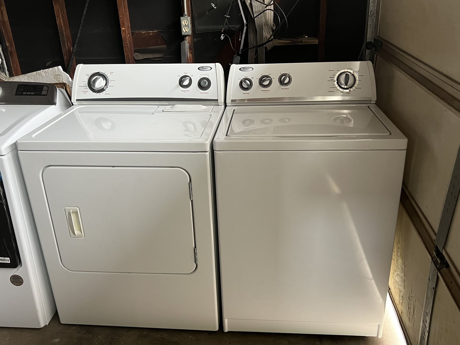 whirlpool washer and electric dryer set 