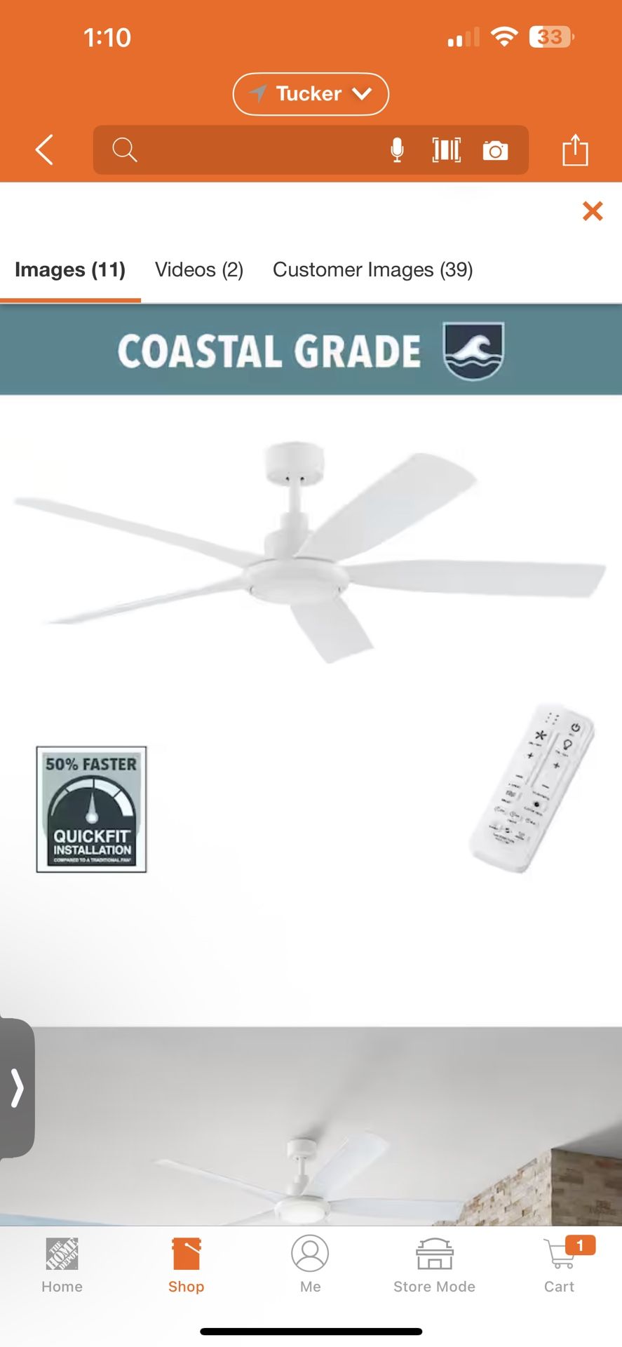 Amaia 56 in. Indoor/Outdoor Coastal Grade DC Motor Matte White Ceiling Fan with Adjustable White LED and Remote Included