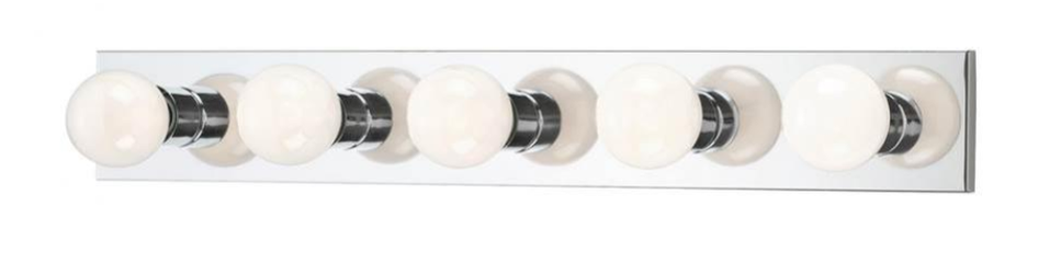 Thomas Lighting Vanity Strips 5-Light Wall Lamp, Chrome - SL74154