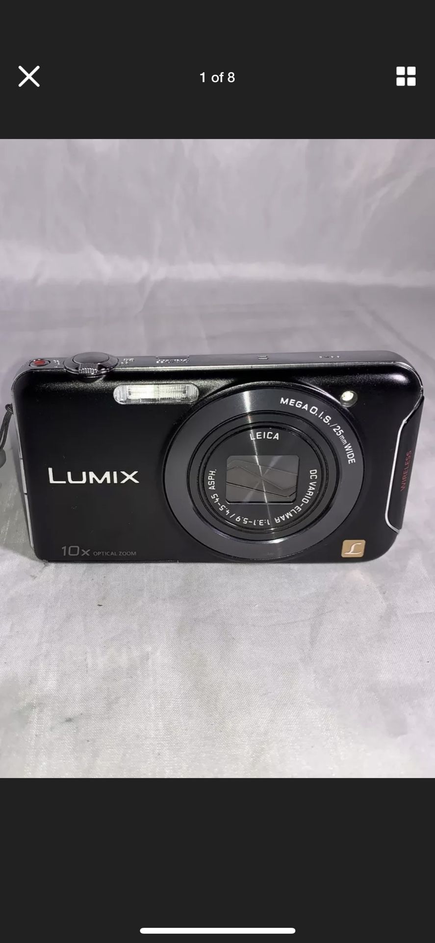 Panasonic Compact Camera Lumix WiFi DMC-SZ5 10X Optical 20X Digital Zoom (Black). Condition is "lightly Used". Does not come with memory care or char