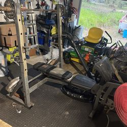 Work Out Bench And Weights