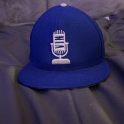Blue Vin Scully announcer Hat