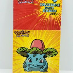 Vintage 1999 Pokemon 4 pack stickers 2.5" x " stickertime 