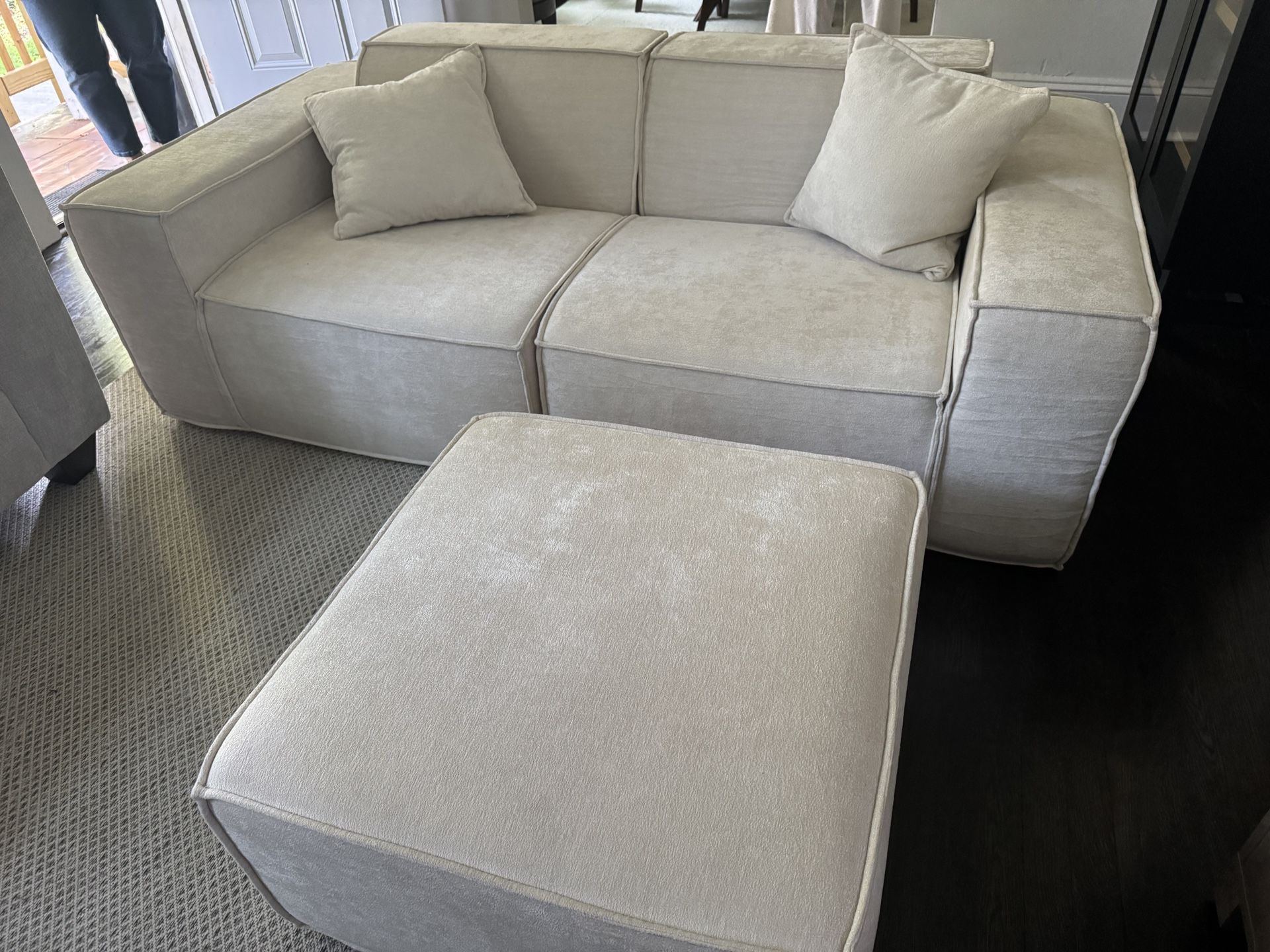Rove Concepts - M1 Sofa Loveseat and Ottoman in Helium Cloud