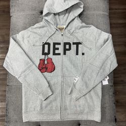 Gallery Dept Zip Up Boxing Hoodie Size Large 