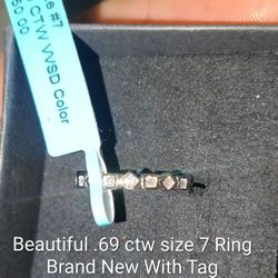 Jewelry-Size 7 Ring 0.69ctw  VVSD Color