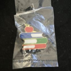 Brand New Collectible Pin: Apple on Books Fun Education Design