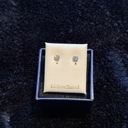 14k yellow gold stud diamond earrings 1cttw