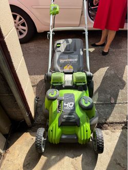Green works mower