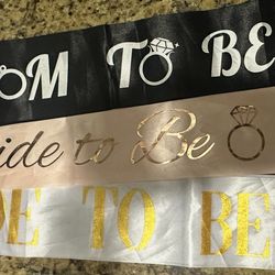 Bride and Groom Sashes