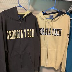 Men’s full zip GEORGIA tech hoodies both XL