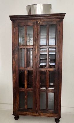 Bar Cabinet  (with Glassware + Bar Set