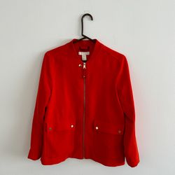 H&M Red Light Jacket Size 10