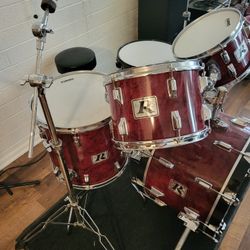 Vintage 1980s Roger's Drum Set with Hardware 