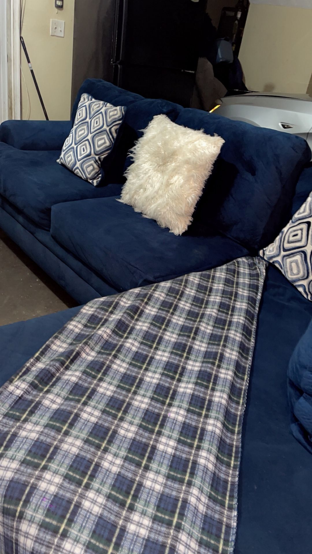 Blue Sectional ,used. But Great Condition 