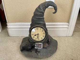 GRANDINROAD WITCH HAT HALLOWEEN CLOCK 141208 Missing Pedestal