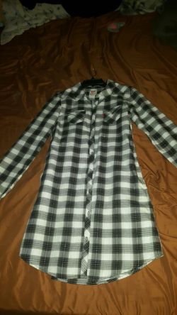 Kids levi flannel dress like new