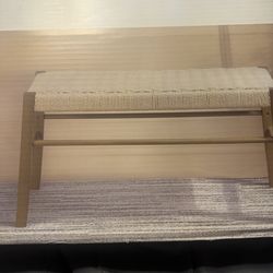 WOVEN ACCENT BENCH