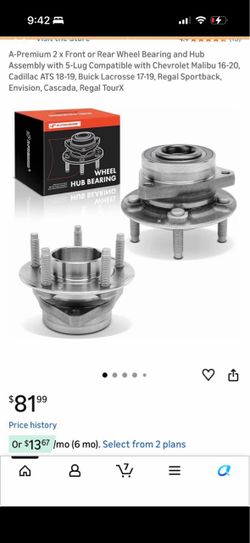 Brand New Pair (2) Wheel Bearing & Hub Assemblies - Chevy Malibu / Buick / Cadillac