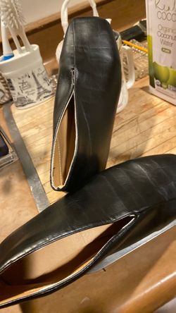 Square toed size 40 black shoes