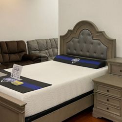 *Last Chance!!!*---Floor Model Frisco Queen Bed/Nightstand Sets---Now $548!!!---Delivery/$10 Down Financing🤭