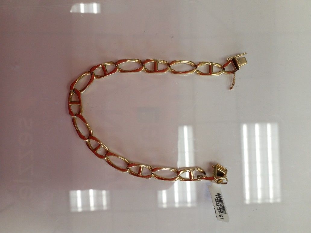 18k Figaro Bracelet 27 Grams