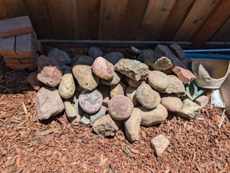 Lot of Assorted Landscaping Rocks and Stones