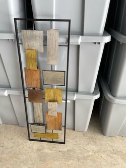 Metal abstract hanging art