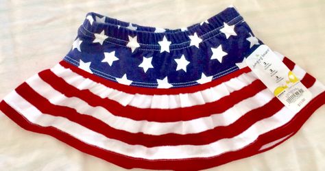 New with tag, American Flag skirt size 3 months