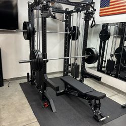 Vesta Fitness PRO SERIES Ultimate Half Rack Functional Trainer w/Smith Machine Bar | 320lb Stack | Gym Equipment | Fitness | Commercial | Squat Rack 