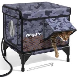 Wagstro Elevated Cat House, Camo #catlovers #outdoor