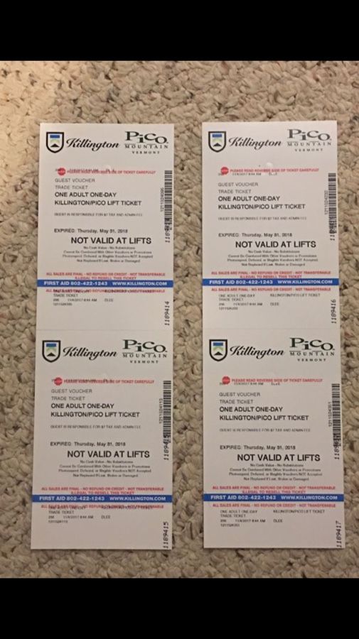 Killington ski lift tickets