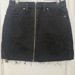 Madewell Black Denim Skirt 