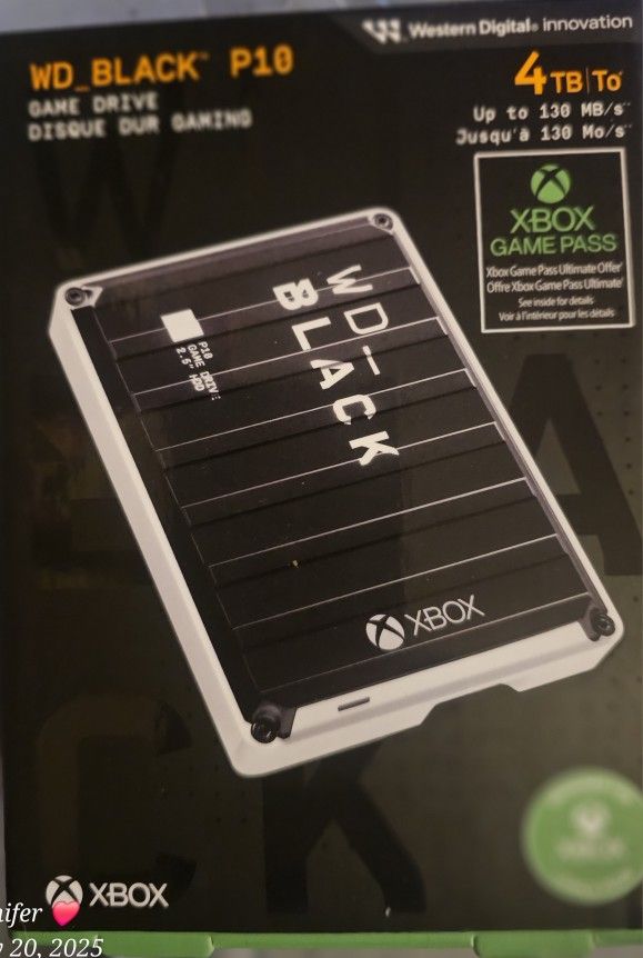 Brand New, Never Opened WD_BLACK 4TB HDD GAME DRIVE
