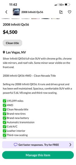 2008 Infiniti Qx56
